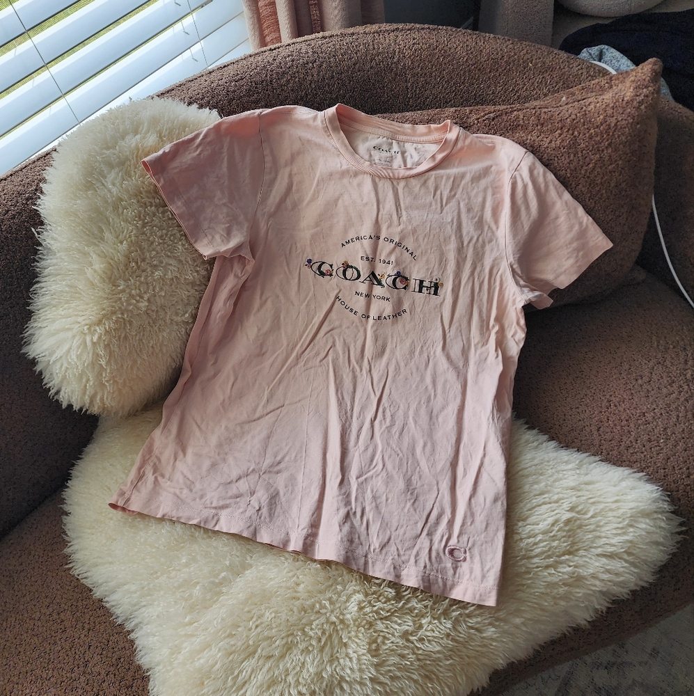 Coach Floral Embroidered Tee